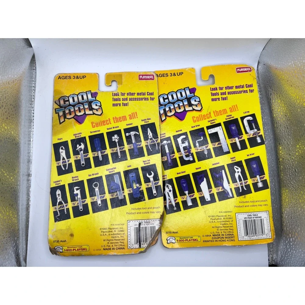 Vintage Playskool 1993 Cool Tools Set Of 4 Wrenches And Screwdriver Sealed Mini